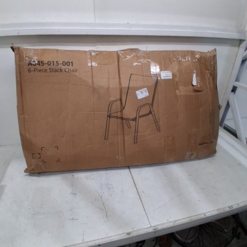 6PK JEAREY OUTDOOR STACKABLE PATIO CHAIR - 330LBS MAX - COFFEE - (MODEL: A045-015-001-016) image 7