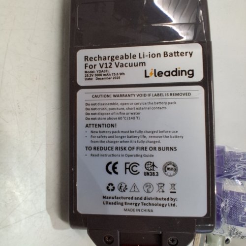 LILEADING CORDLESS SCREW BATTERY REPLACEMENT WITH FILTERS FOR DYSON V12, SV46 - BLACK - (MODEL: YDA07L) image 4
