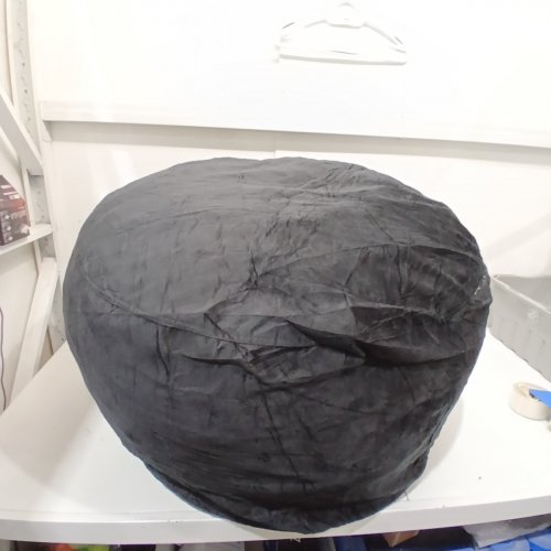LARGE ROUND FOAM BEAN BAG CHAIR - 4FT - BLACK image 2