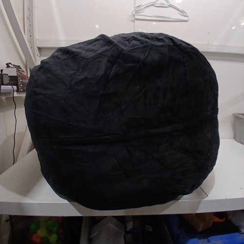 LARGE ROUND FOAM BEAN BAG CHAIR - 4FT - BLACK image 3