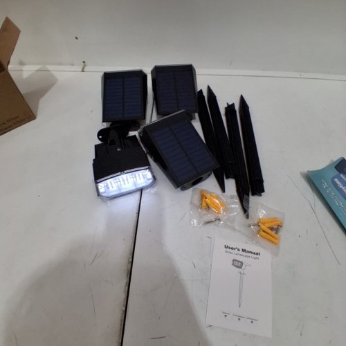4PK OUTDOOR WATERPROOF LED SOLAR SPOTLIGHTS WITH 3 BRIGHTNESS MODES - 700 LM - BLACK - (MODEL:B0B222XJPM) image 3