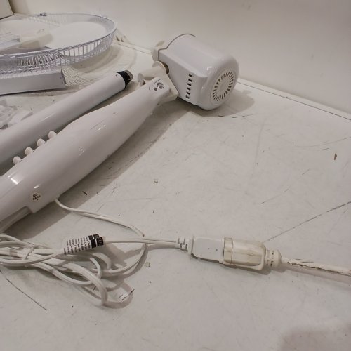 TOOLTECH 3-SPEED OSCILLATING PEDESTAL FAN - 16" - WHITE (MODEL: 100077) image 2