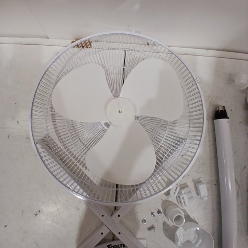 TOOLTECH 3-SPEED OSCILLATING PEDESTAL FAN - 16" - WHITE (MODEL: 100077) image 4