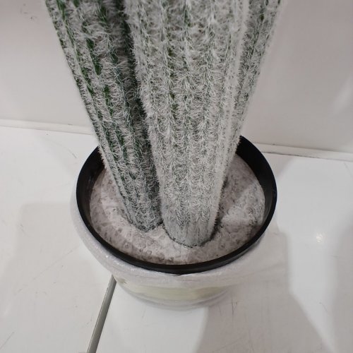 AMAZON BASICS ARTIFICIAL FAUX CACTUS WITH PLANTER - 50" - GREEN / WHITE image 3