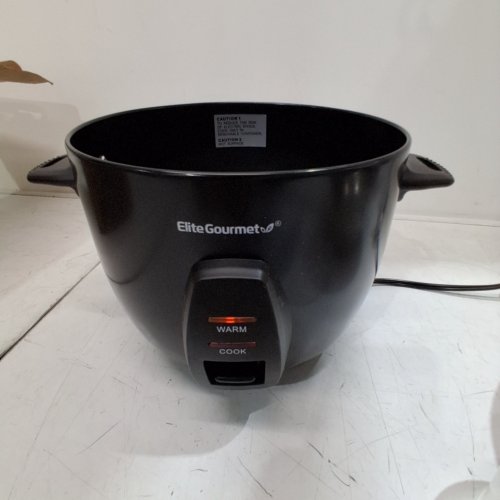 ELITE GOURMET ELECTRIC RICE COOKER/WARMER - 10 CUP CAPACITY - BLACK (MODEL: ERC2010B) image 2