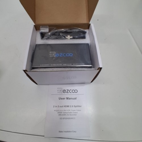 REZCOO 2" 2 OUT HDMI 2.0 SPLITTER - 4 K@60 (MODEL: EZ-SP22H2EARCO) image 2