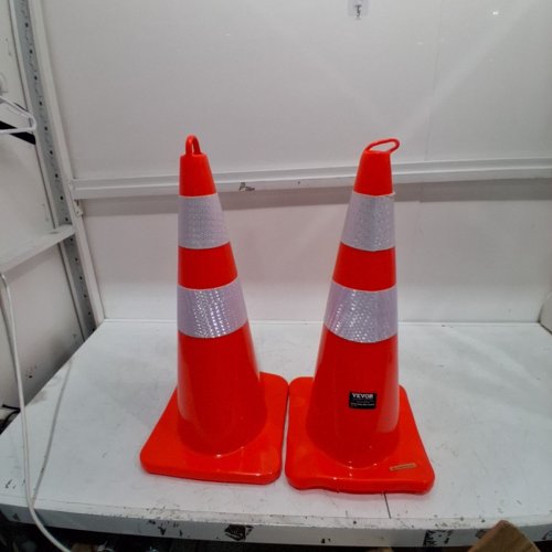 6PK TRAFFIC SAFETY CONES - 28" - ORANGE (MODEL: TC-68) image 2