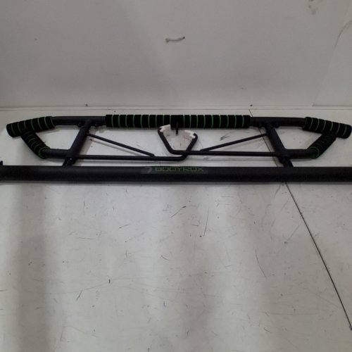 BODYROX 4-GRIPS FOLDABLE DOORWAY PULL UP BAR - 400LB MAX - BLACK/GREEN image 3
