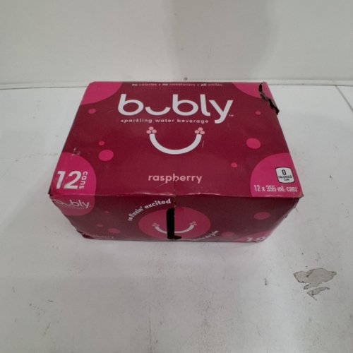12PK BUBLY SPARKLING WATER - 355ML CANS - RASPBERRY image 3