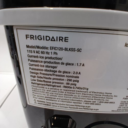 FRIGIDAIRE COUNTERTOP ELECTRIC ICE MAKER - MAKES 26LBS OF ICE/DAY - BLACK STAINLESS STEEL (MODEL: EFIC120-BLKSS-SC) image 7