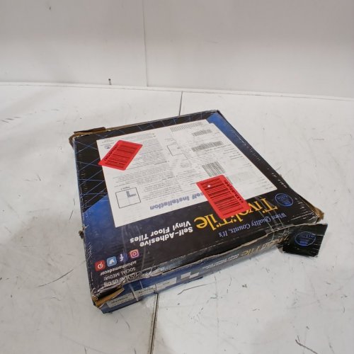 45PK TIVOLI PEEL & STICK SELF ADHESIVE VINYL FLOOR TILES - 12" EACH - BLACK AND WHITE - (MODEL: FTVSO10345) image 3