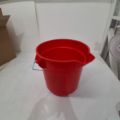 RUBBERMAID COMMERCIAL 10QT POLYTHYLENE ROUND BUCKET - RED (MODEL: FG296300RED) image 2