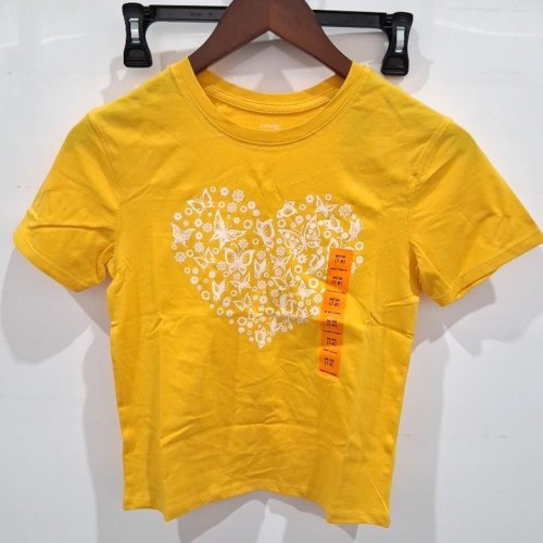 GIRL'S SHORT SLEEVE T-SHIRT - MEDIUM (7-8) - YELLOW (STYLE: GRS61023GZ) image 2