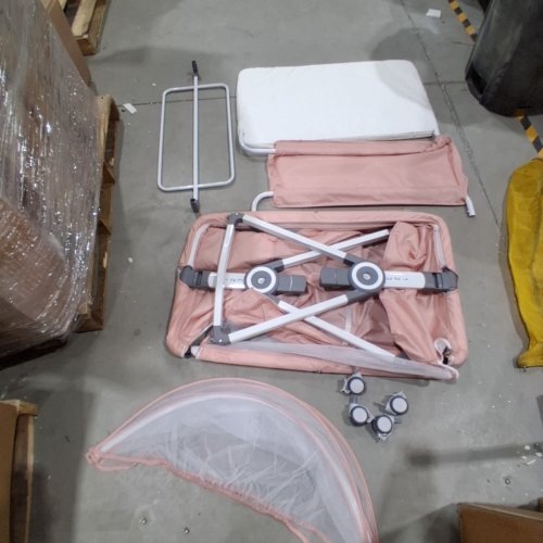 HEIGHT ADJUSTABLE INFANT BEDSIDE CRIB WITH NET - PINK (MODEL: CS) image 5