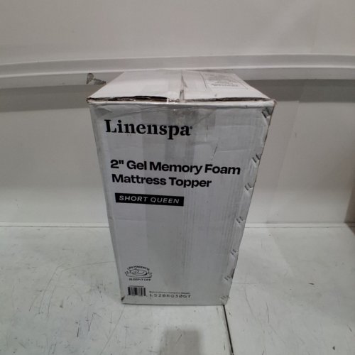 LINENSPA 2" GEL MEMORY FOAM MATTRESS TOPPER - SHORT QUEEN - BLUE (MODEL: LS20RQ30GT) image 4