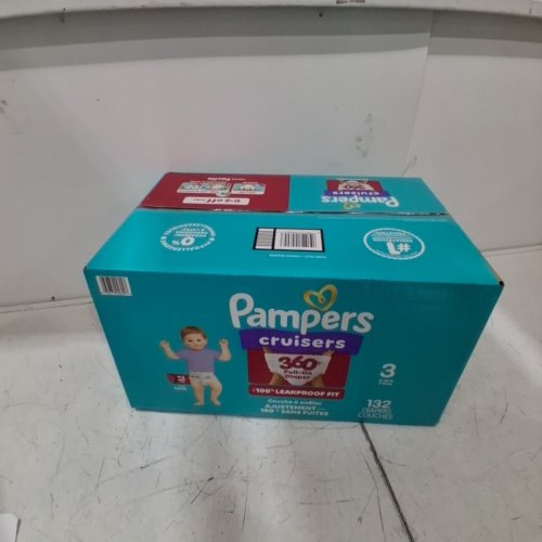 132PK PAMPERS CRUISERS 360° GAP-FREE FIT DISPOSABLE BABY DIAPERS - SIZE 3 (16-28LBS) image 2