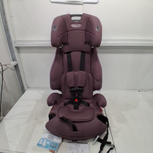 GRACO TRANZITIONS 3-IN-1 LIGHTWEIGHT ADJUSTABLE HEIGHT HARNESS BOOSTER CAR SEAT WITH CUP HOLDERS - 100LB MAX WEIGHT - ELOISE PURPLE (MODEL: 2217080) image 3