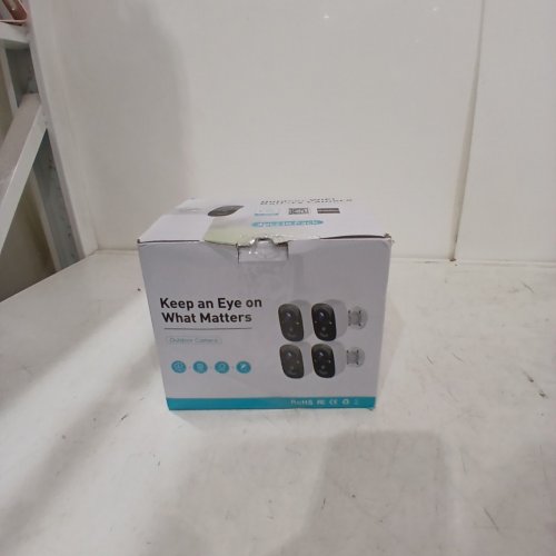 4PK SMART AI BATTERY WIRELESS OUTDOOR CAMERA - WIFI SURVEILLANCE CAMERA FOR HOME SECURITY SYSTEM WITH SIREN ALARM, SPOTLIGHT, & MOTION DETECTION - WHITE (MODEL: CG6) image 3