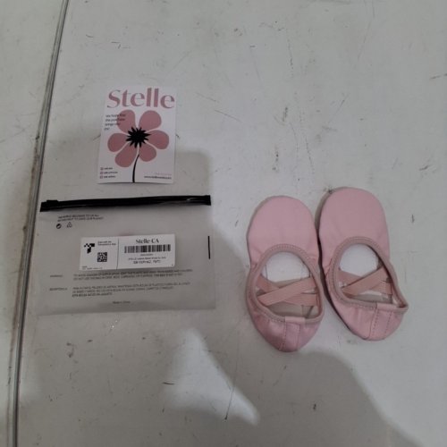 GIRLS' STELLE LEATHER BALLET SHOES - TODDLER SIZE 7 - PINK image 3