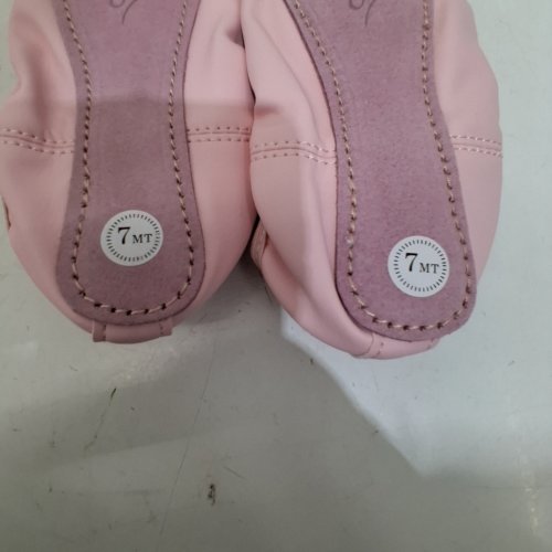 GIRLS' STELLE LEATHER BALLET SHOES - TODDLER SIZE 7 - PINK image 5