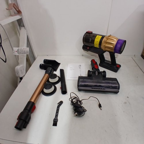 3-IN-1 CORDLESS HANDHELD/STICK VACUUM CLEANER - PURPLE/GOLD (MODEL: V18) image 3