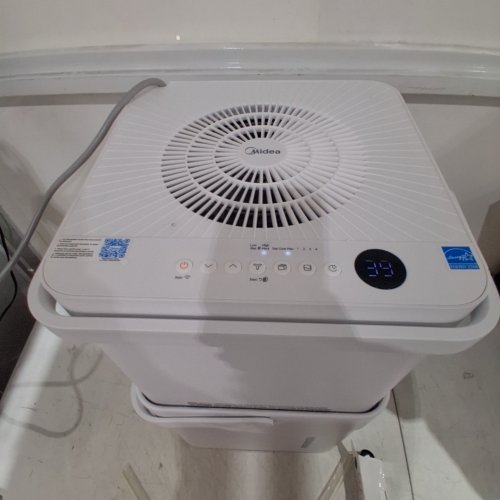 MIDEA CUBE SMART WIFI DEHUMIDIFIER WITH SMART CONTROL - 50 PINT - 4,500 SQ. FT - WHITE (MODEL: MAD50S1QWT-A) image 2