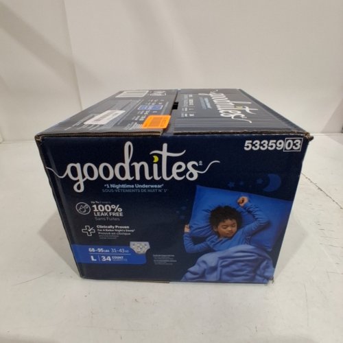34PK BOYS GOODNITES NIGHTTIME UNDERWEAR - LARGE (68-95LB) image 3