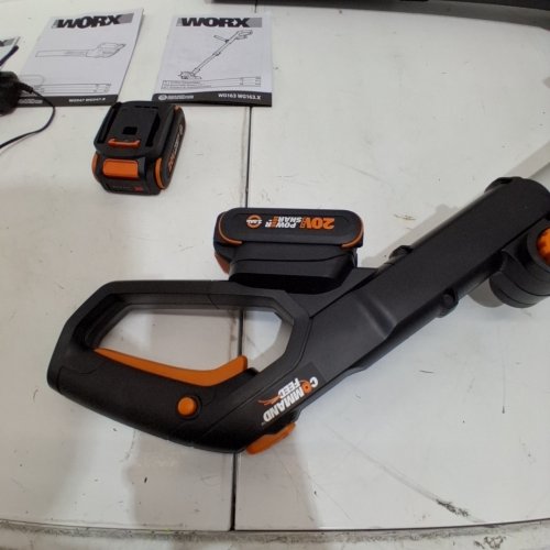 WORX POWER SHARE COMBO KIT WITH LEAF BLOWER, TRIMMER/EDGER, AND X2 BATTERIES WITH CHARGER - ORANGE/BLACK (MODEL: WG163.9/WG547.9) image 3