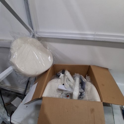 MORKPRISM ADJUSTABLE ARMLESS VANITY DESK CHAIR - 27.5" X 21.9" - MAX 250LBS - WHITE - (MODEL: CA-MP-C0001-TY-WHT) image 2