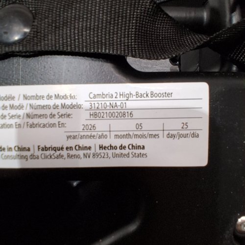 DIONO CAMBRIA 2 HIGH BACK AND BACKLESS BOOSTER SEAT - 40-120LBS - BLACK (MODEL: 31210-NA-01) image 2