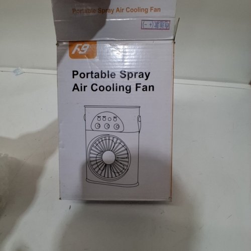 SMALL PORTABLE MISTING SPRAY AIR COOLING FAN WITH LIGHTS - YELLOW image 4