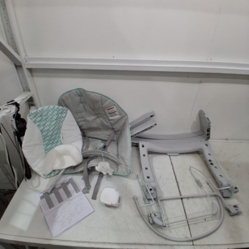 INGENUITY 3-IN-1 KEEP COZY GROW WITH ME VIBRATING BABY BOUNCER, ROCKER & CHAIR - 40LBS CAPACITY - WEAVER THEME GREY/WHITE/GREEN (MODEL: ‎12428) image 3