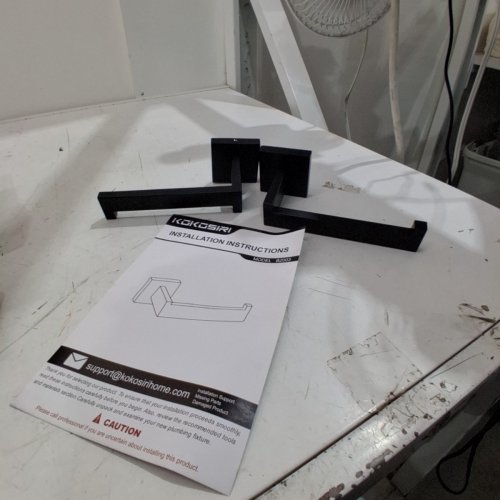 X2 KOKOSIRI WALL-MOUNTED TOILET PAPER HOLDER 5.51" X 3.15" - BLACK (MODEL: B2003BK) image 3