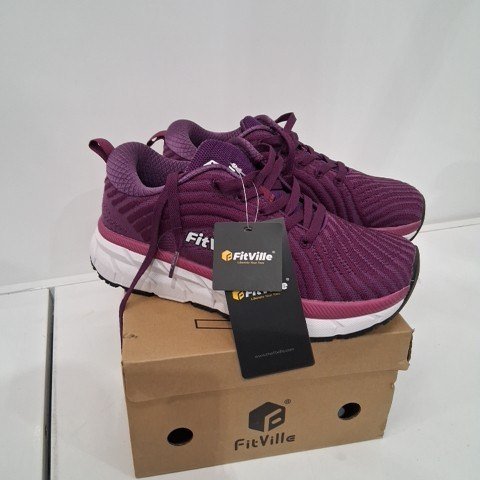 WOMEN'S FITVILLE RUNNING SHOES - 8W - RASPBERRY PURPLE (MODEL: FLOWCORE V2) image 2