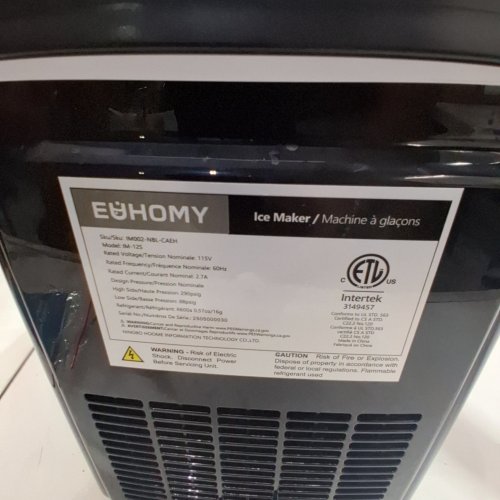 EUHOMY COUNTERTOP NUGGET ICE MAKER - 34LBS/DAY - BLACK (MODEL: IM-12S) image 7