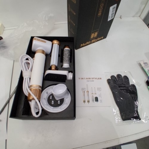 7-IN-1 PRO MULTI-STYLER HAIR DRYER - WHITE AND GOLD image 4