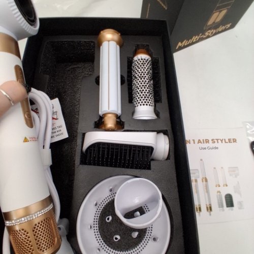 7-IN-1 PRO MULTI-STYLER HAIR DRYER - WHITE AND GOLD image 5