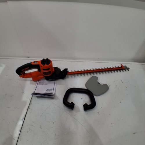 BLACK+DECKER 22" SAWBLADE ELECTRIC HEDGE TRIMMER - ORANGE/BLACK (MODEL: BEHTS400) image 2