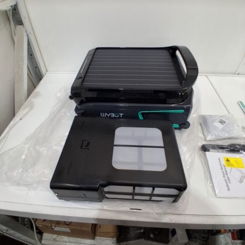 WYBOT F1 SOLAR POWERED ROBOTIC POOL SURFACE SKIMMER ROBOT - 8 HOUR CONTINUOUS CLEANING - MOBILE APP CONTROL - ANTI ENTANGLEMENT/ANTI LEAKAGE - 7L LARGE FILTER BASKET - BLACK/GREEN (MODEL: WYBOT F1 / WY-AMUS-098) image 3