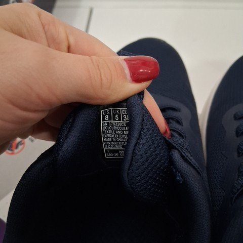 WOMEN'S SKECHERS HANDS FREE SWIFT FIT SLIP ON SNEAKERS - 8 - NAVY BLUE (STYLE: 179326CS / 2566408) image 4