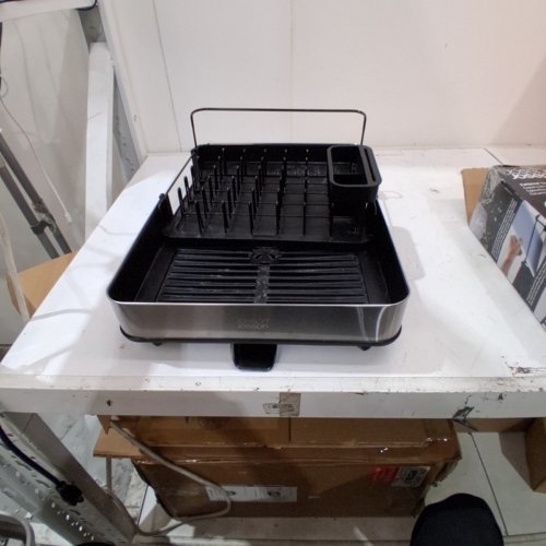 JOSEPH JOSEPH EXPANDABLE DISH RACK - 12" TO 21" WIDE - BLACK / STAINLESS STEEL (MODEL: 1907783) image 2