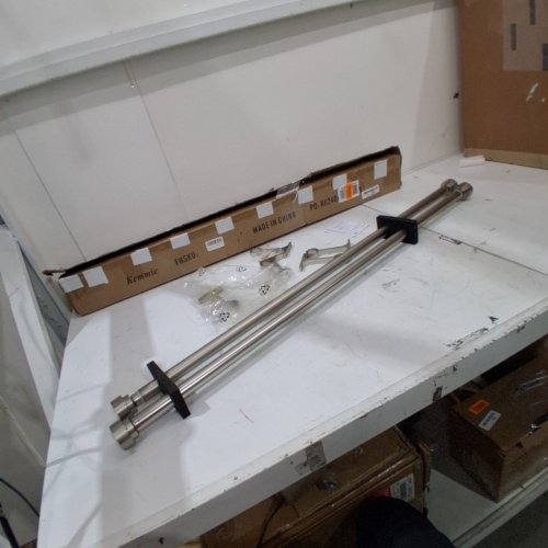 KEMMIE HEAVY DUTY ADJUSTABLE SINGLE CURTAIN RODS - 36" - 72" - MATTE NICKEL image 2