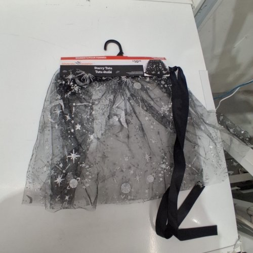 WOMEN'S WAY TO CELEBRATE STARRY TUTU - SMALL/MEDIUM - BLACK / SILVER image 3