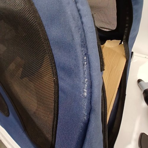 PET BIKE STROLLER /CARRIER EASY FOLDING WITH QUICK RELEASE WHEELS - 100LB MAX - BLUE/BLACK (MODEL: TS815) image 4