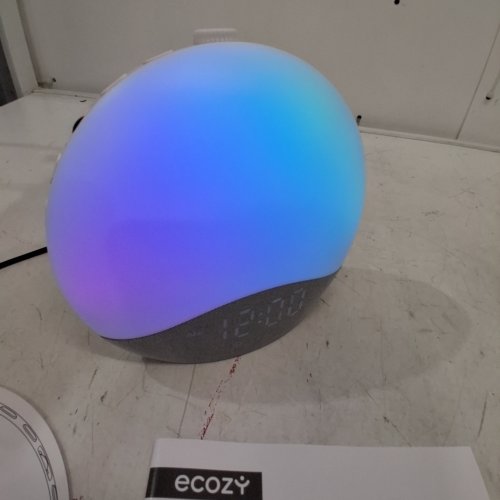 ECOZY SUNRISE WAKE-UP ALARM CLOCK/WHITE NOISE SOUND MACHINE WITH 26 SOOTHING SOUNDS, 17 RGB NIGHT LIGHTS, & BLUETOOTH SPEAKER - GREY (MODEL: AC-SCE60A) image 2