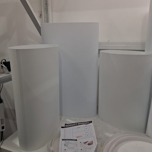 5PC WEITANKG ROUND CYLINDER PEDESTAL STANDS FOR PARTIES - 35.43" - 29.5" - 23.62" - 21.65" - 19.69" - WHITE (J-ZT-YXW) image 8