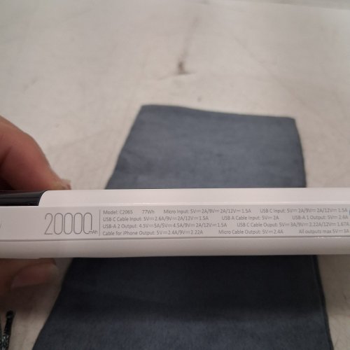 CHARMAST POWER BANK WITH BUILT IN CABLES - 20000MAH - WHITE (MODEL: C2065) image 4