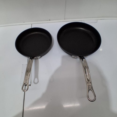 2PC HESTAN TITUM FUSION NONSTICK SKILLET SET - 8.5"/ 9.5" - BLACK (MODEL: 19586) image 2