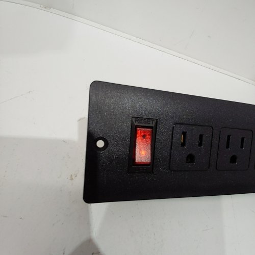 RECESSED USB & OUTLET POWER STRIP - BLACK image 2
