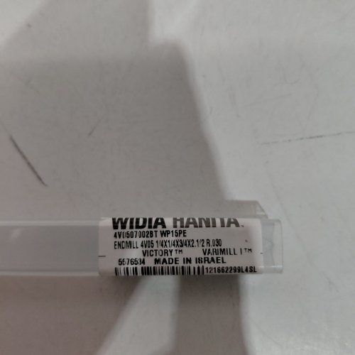 WIDIA HANITA VICTORY VARIMILL END MILL - 1/4" X 1/4" X 3/4" X 2-1/2" R .030 (MODEL: 4V0507D02BT) image 2